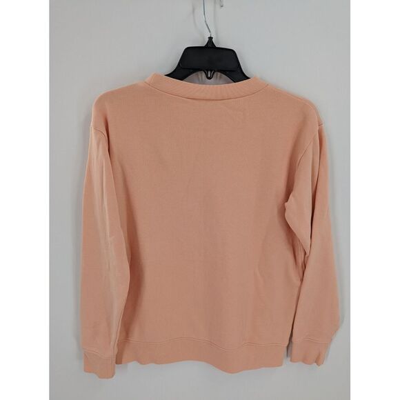 Women's J. Crew Oyster Bay Sweatshirt Original Cotton Terry Peach, Size Small - Picture 4 of 4